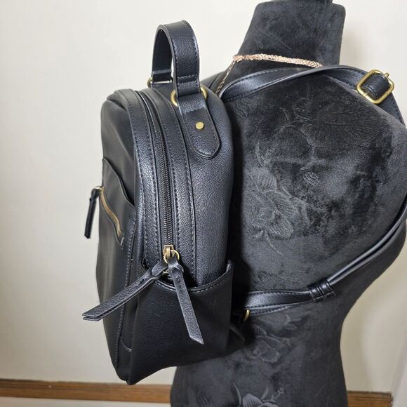 Style & Co. Black Faux Leather  Backpack - Picture 16 of 17